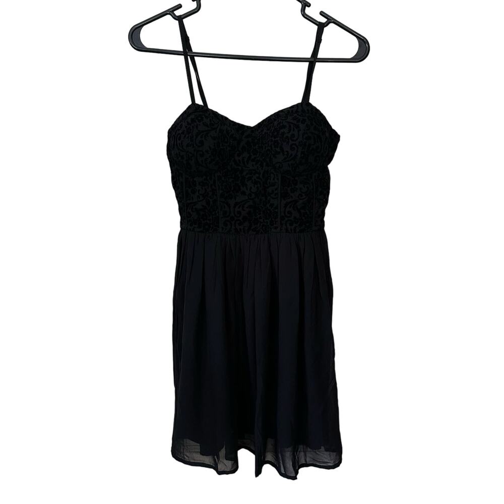 Vintage 90s‎ Mini Velvet Dress Y2K Whimsygoth Babydoll B.O.G Collective Medium